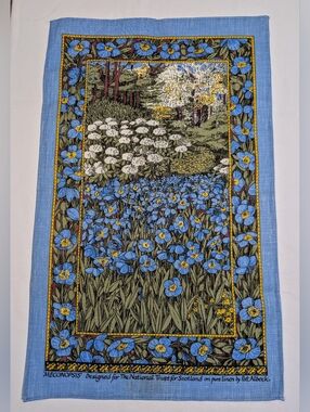 Vintage Pat Albeck Irish Linen Tea Towel – “Meconopsis” | National Trust NWOT